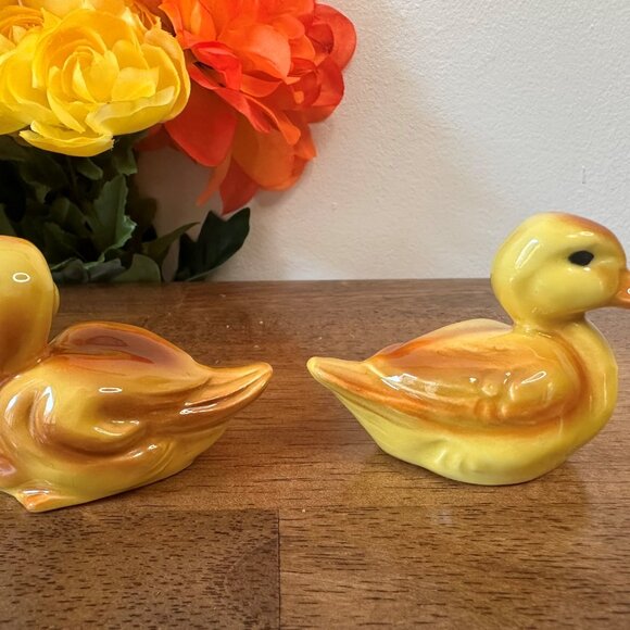 Vintage Goebel Duck Figurines West Germany Pair Hand Painted Ceramic Animal Deco - Picture 4 of 5